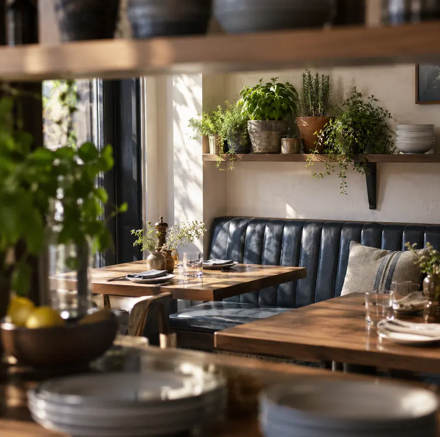 Illustration of restaurants equipment and workspace