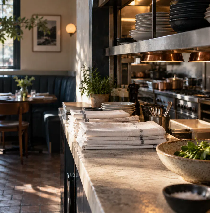 Illustration of restaurants equipment and workspace